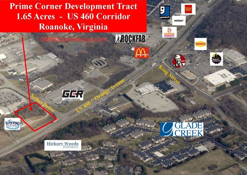 Orange Ave, Roanoke, VA for sale - Aerial - Image 1 of 1