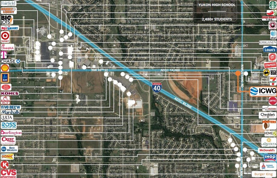 1029 N Mustang Rd, Yukon, OK for sale - Aerial - Image 1 of 1