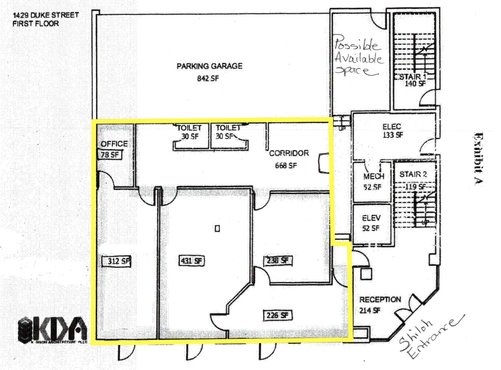 1429 Duke St, Alexandria, VA for lease Floor Plan- Image 1 of 4