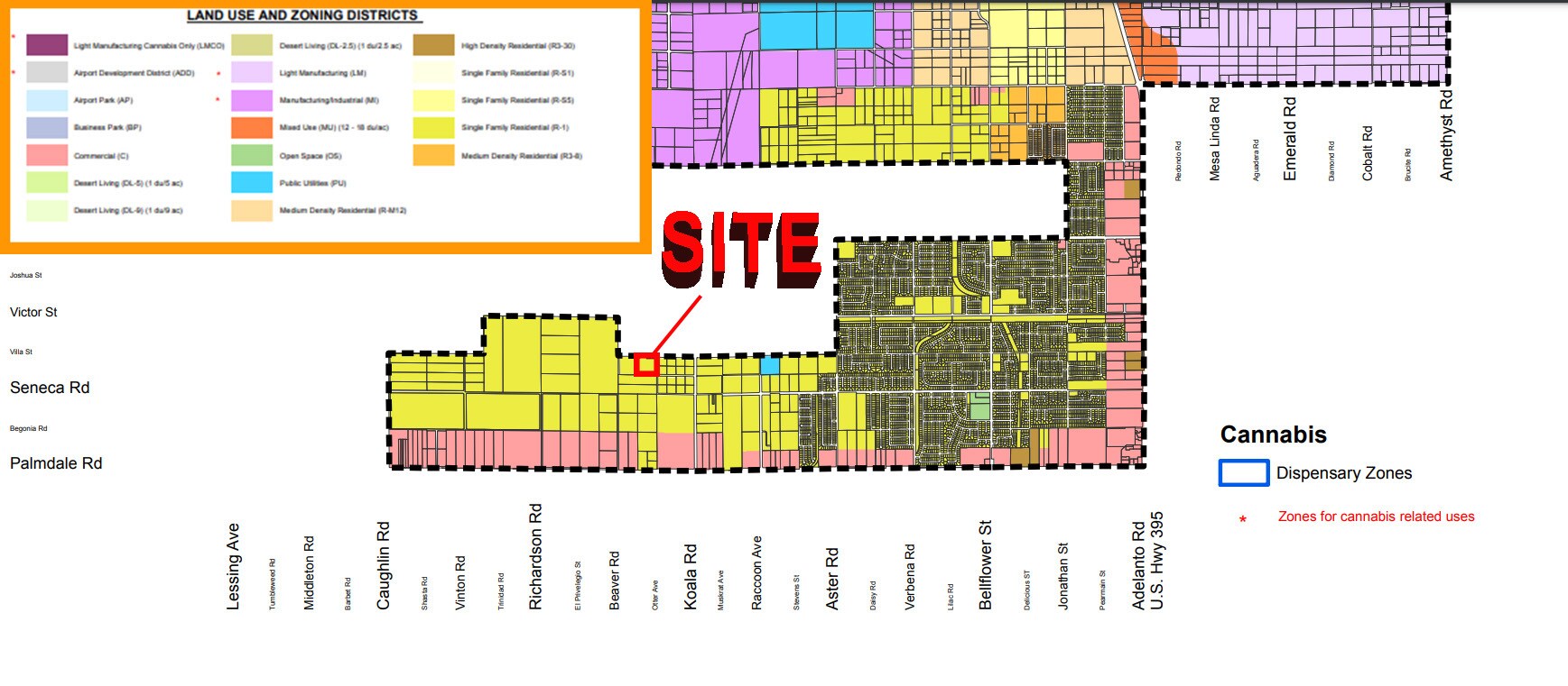 Villa St, Adelanto, CA 92301 ±9.52 acres vacant land.