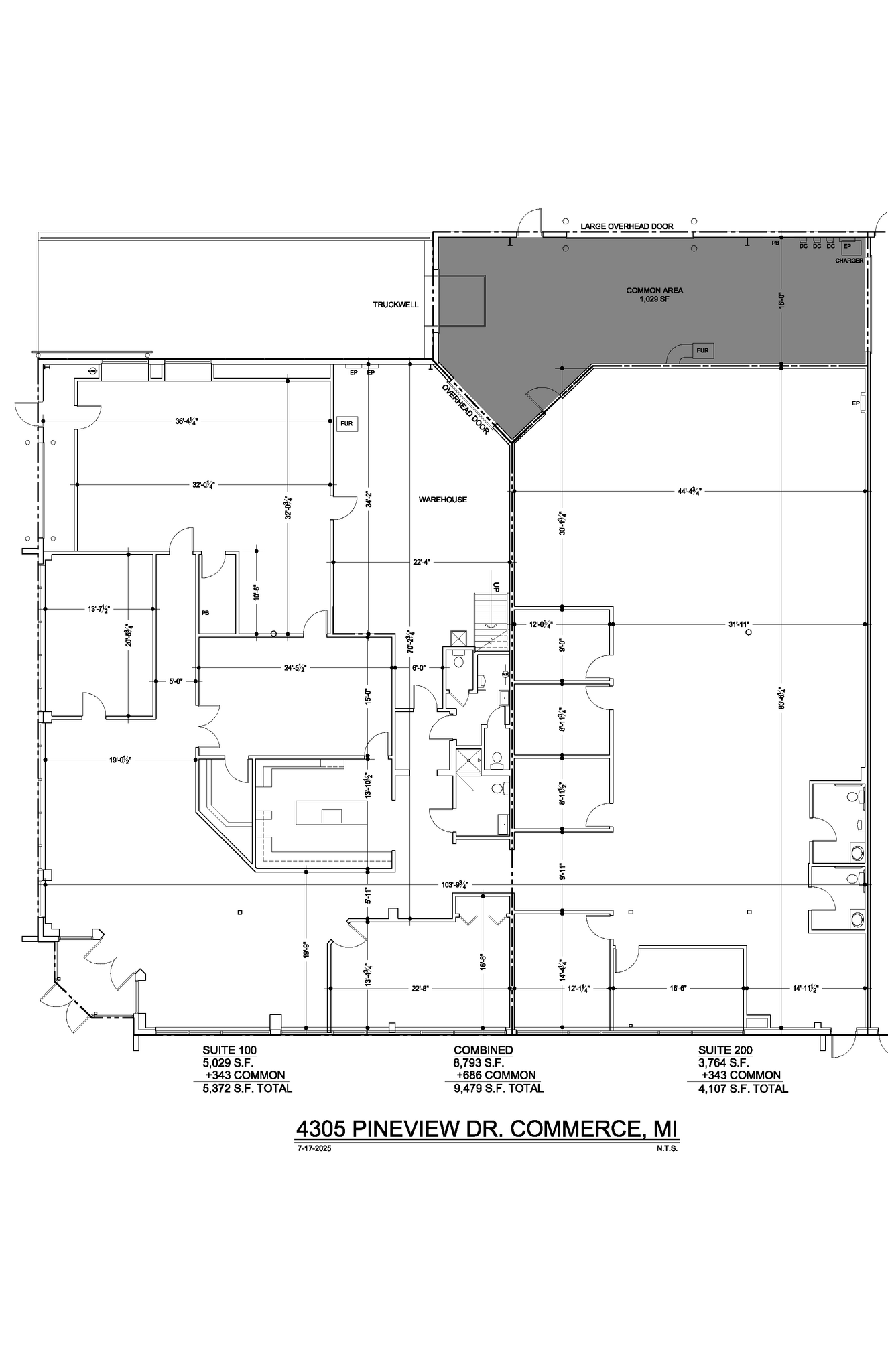 4305 Pineview Blvd, Commerce Township, MI for lease Floor Plan- Image 1 of 1