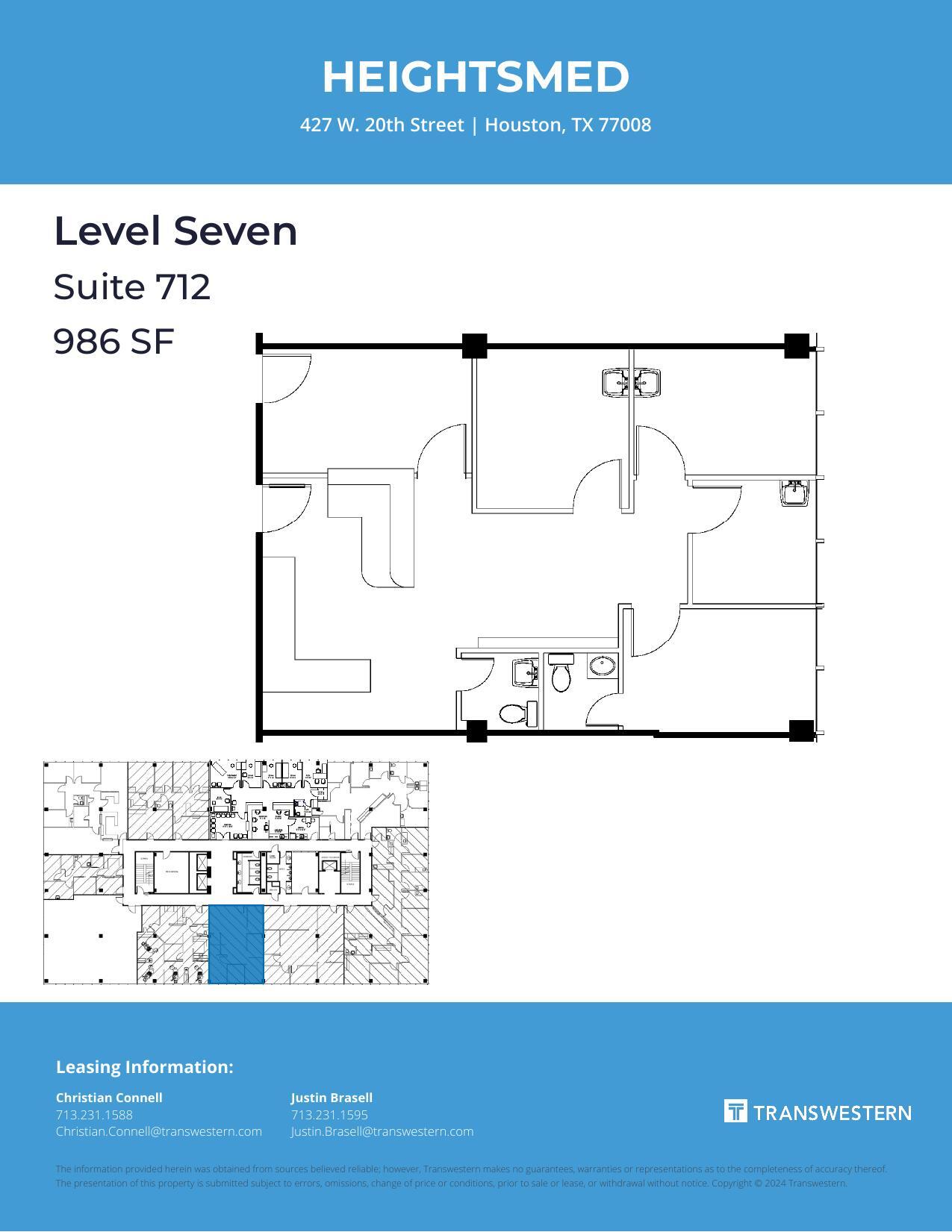 427 W 20th St, Houston, TX for lease Floor Plan- Image 1 of 1