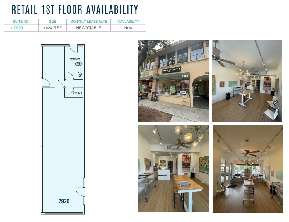 7918-7924 Ivanhoe Ave, La Jolla, CA for lease Floor Plan- Image 1 of 1