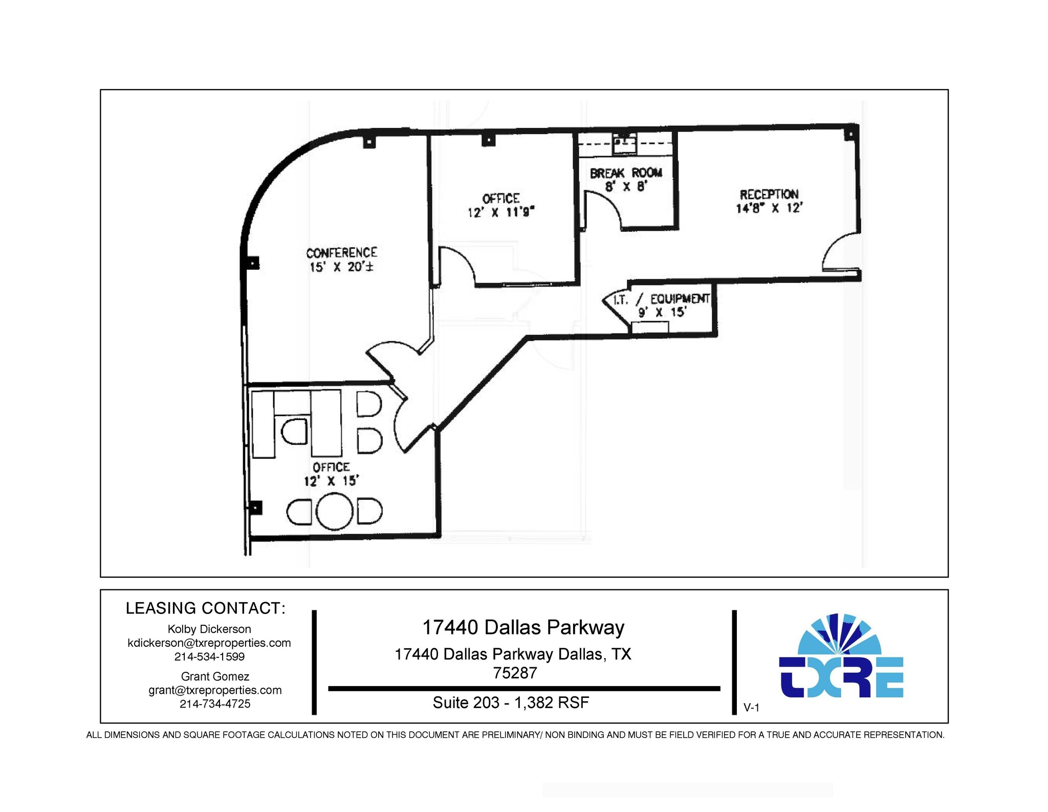 17440 N Dallas Pky, Dallas, TX for lease Floor Plan- Image 1 of 1