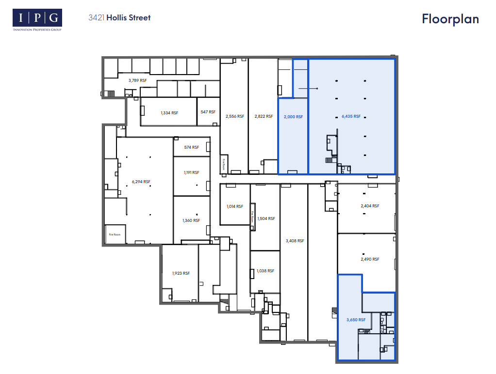 3421 Hollis St, Oakland, CA for lease Floor Plan- Image 1 of 1