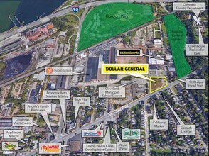 7911 St. Clair Ave, Cleveland, OH - AERIAL map view