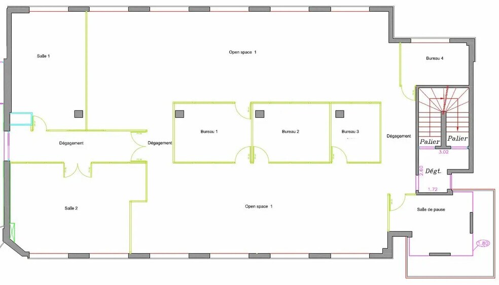 Office in Caen for lease - Floor Plan - Image 2 of 3