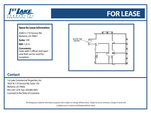 4300 S I-10 Service Rd, Metairie, LA for lease Floor Plan- Image 1 of 1