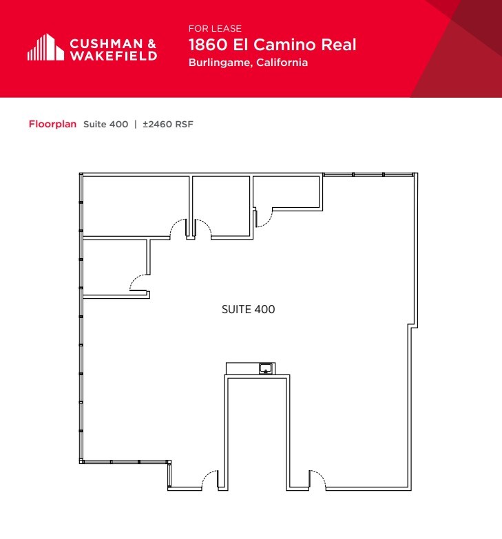 1860 El Camino Real, Burlingame, CA for lease Floor Plan- Image 1 of 1