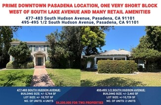 More details for 477-483 and 495-495 1/2 S Hudson Avenue – Multifamily for Sale, Pasadena, CA