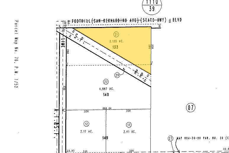 0 Foothill Blvd, Fontana, CA for sale - Plat Map - Image 2 of 2