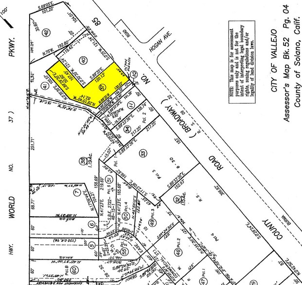 1973 Broadway St, Vallejo, CA for lease - Plat Map - Image 2 of 5