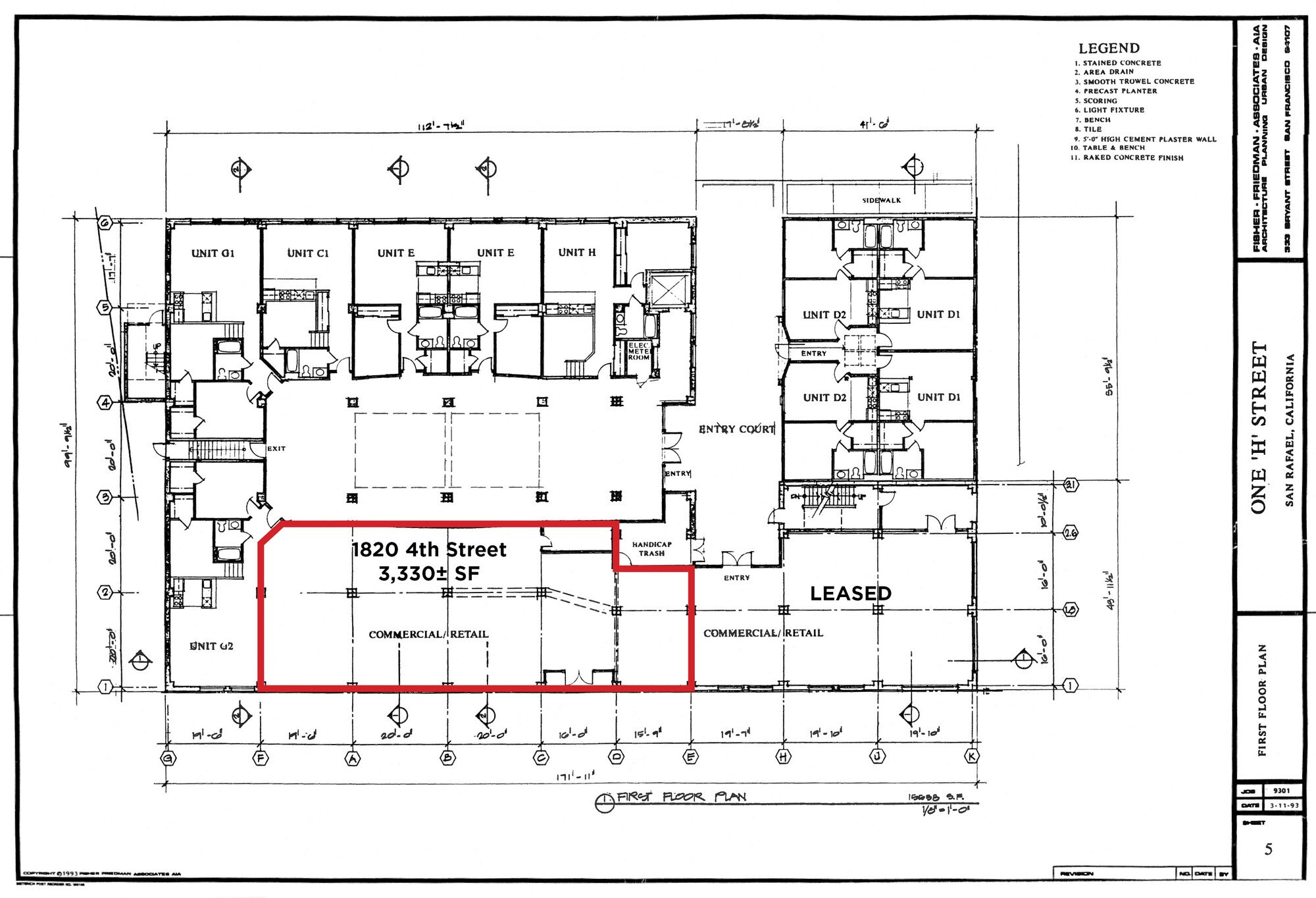 1 H St, San Rafael, CA for lease Floor Plan- Image 1 of 1
