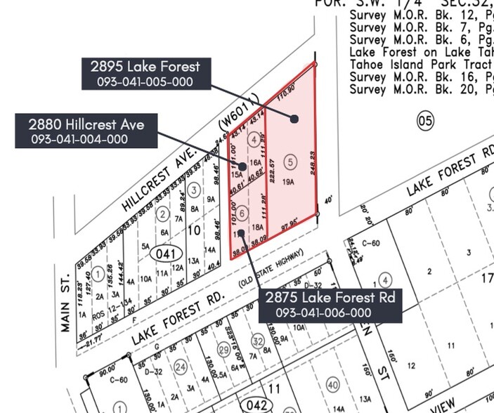 2875 Lake Forest Rd, Tahoe City, CA for sale - Plat Map - Image 2 of 7