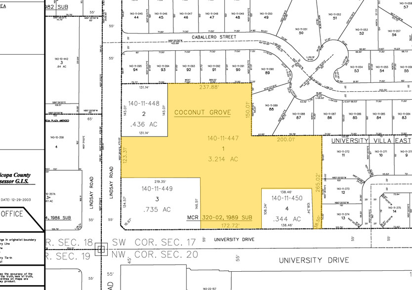 2820 E University Dr, Mesa, AZ for sale - Plat Map - Image 1 of 1