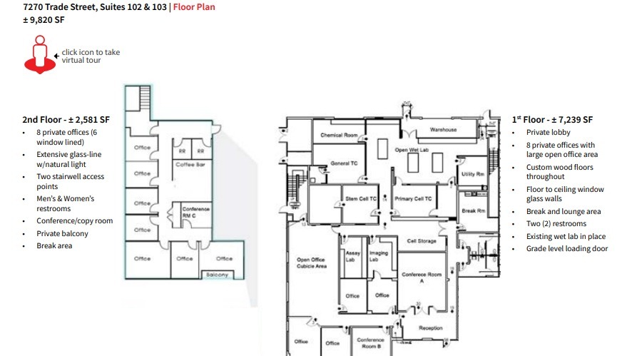 7270 Trade St, San Diego, CA for lease Floor Plan- Image 1 of 1