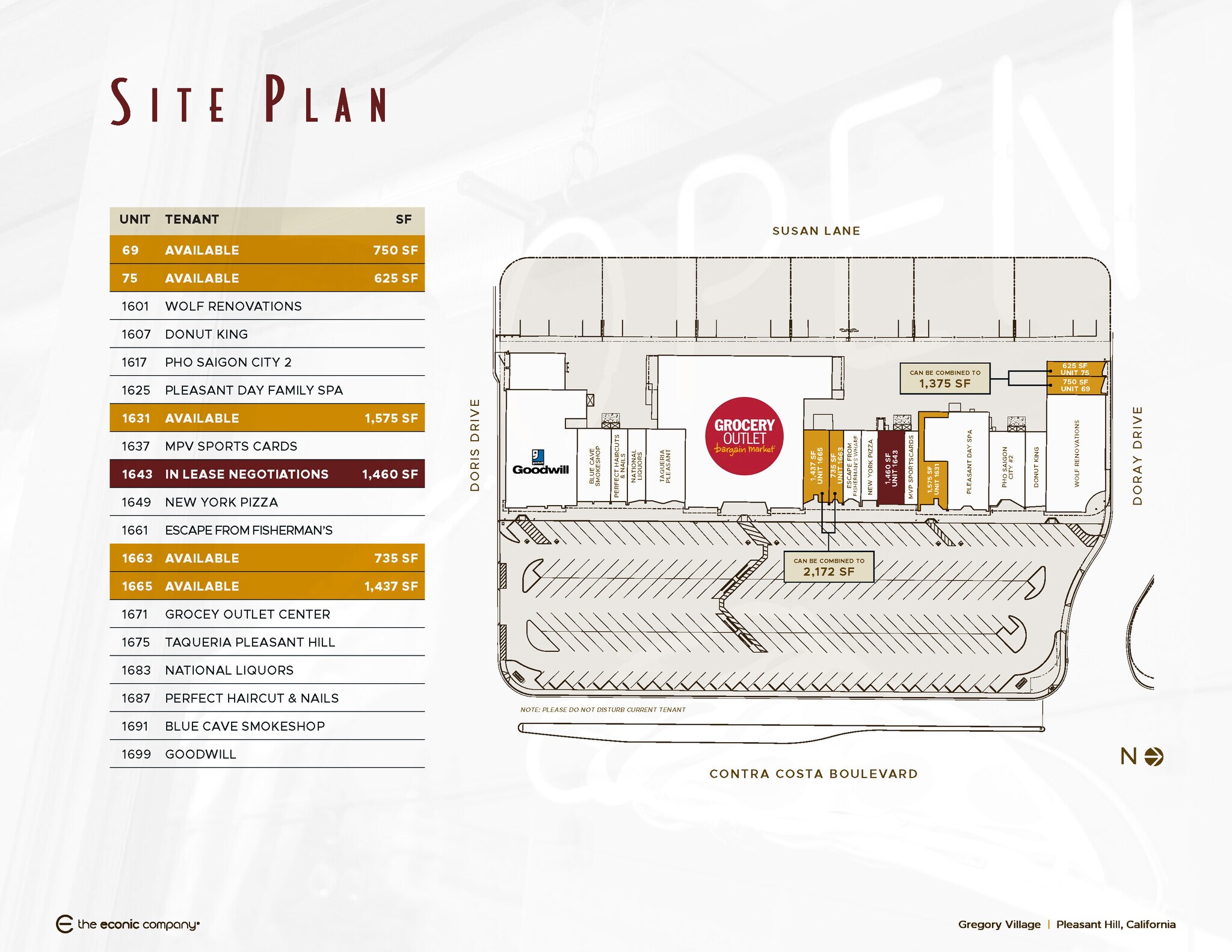 1601-1699 Contra Costa Blvd, Pleasant Hill, CA for lease Site Plan- Image 1 of 1