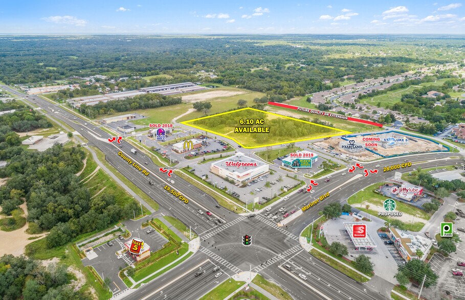 Nwc of Mariner Boulevard & County Line Rd, Spring Hill, FL for sale - Aerial - Image 1 of 1