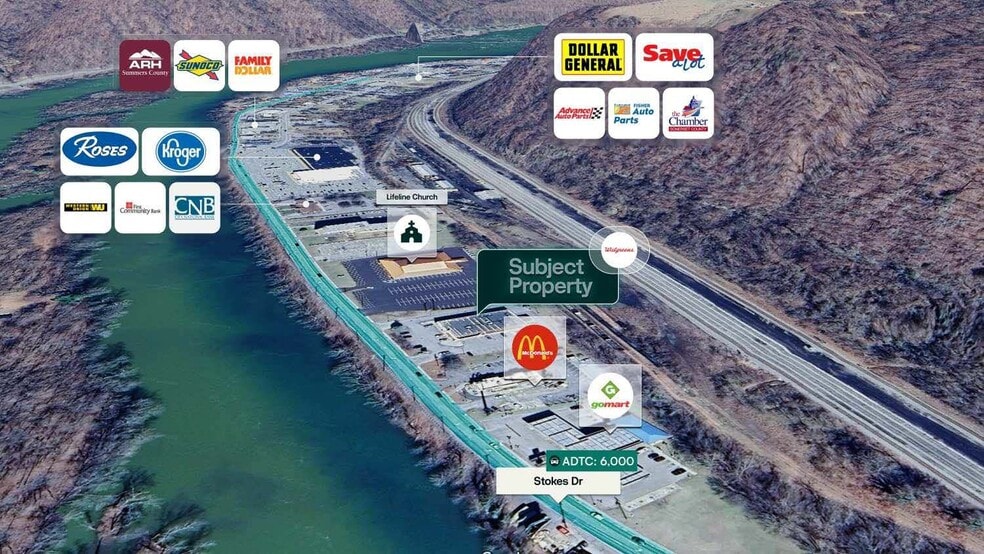 513 Stokes Dr, Hinton, WV for sale - Aerial - Image 2 of 2