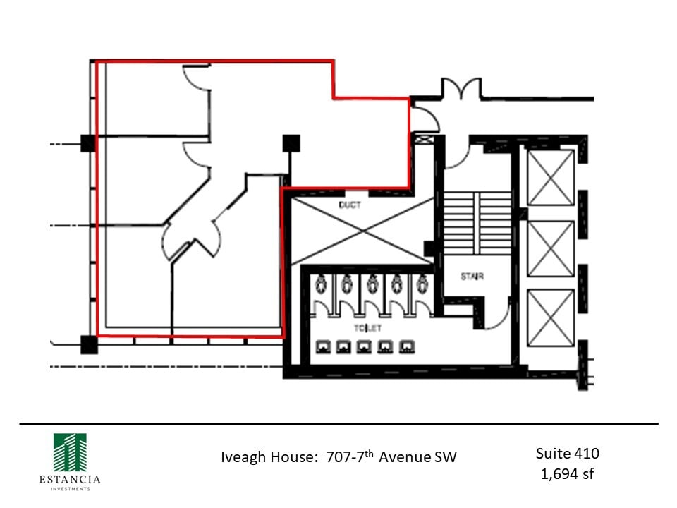 707 7th Ave SW, Calgary, AB for lease Floor Plan- Image 1 of 7