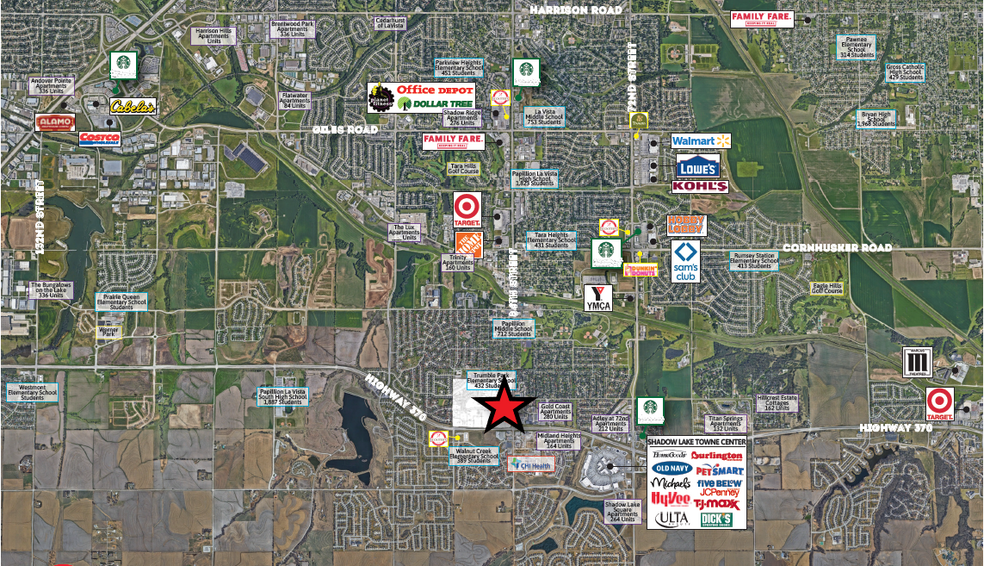 Lot 74-85, Papillion, NE for sale - Aerial - Image 1 of 3