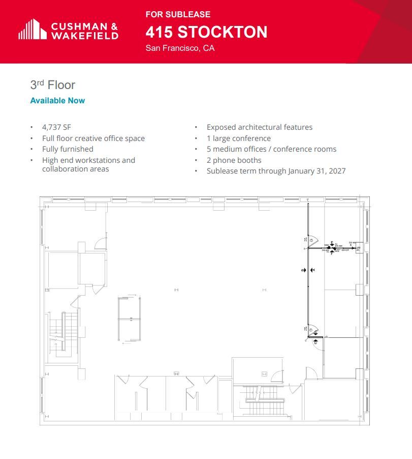 401-415 Stockton St, San Francisco, CA for lease Floor Plan- Image 1 of 1