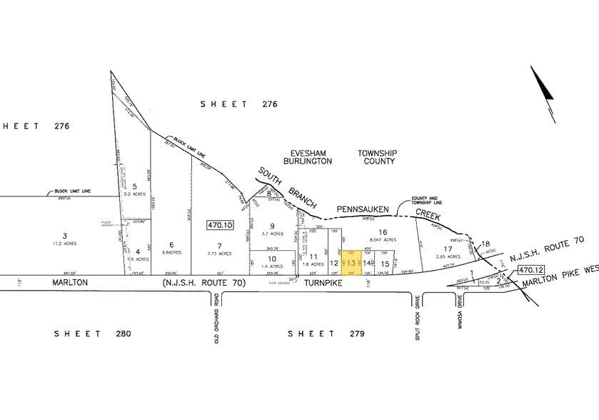 2080 Marlton Pike E, Cherry Hill, NJ for lease - Plat Map - Image 2 of 5