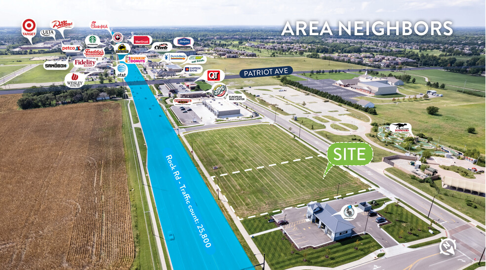 N Rock Rd, Derby, KS for sale - Aerial - Image 2 of 7