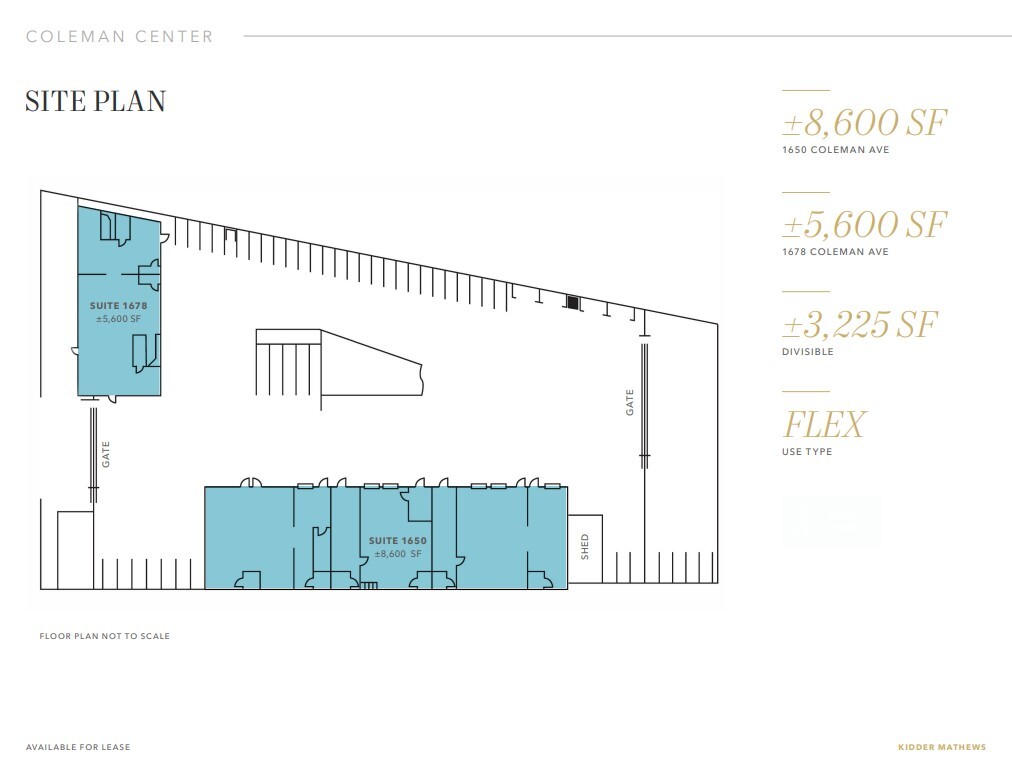 1678 Coleman Ave, Santa Clara, CA for lease Floor Plan- Image 1 of 1