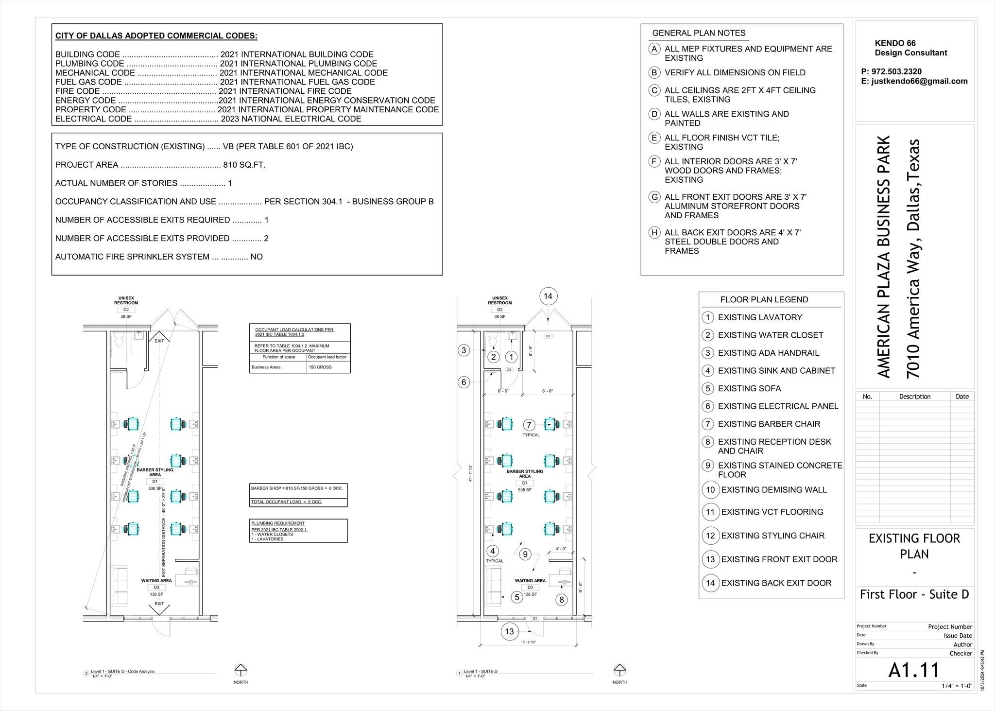 7010 American Way, Dallas, TX for lease Floor Plan- Image 1 of 5