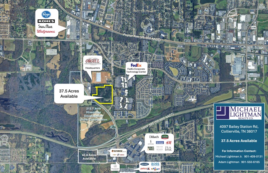 4135 Bailey Station Rd, Collierville, TN for sale - Aerial - Image 2 of 2