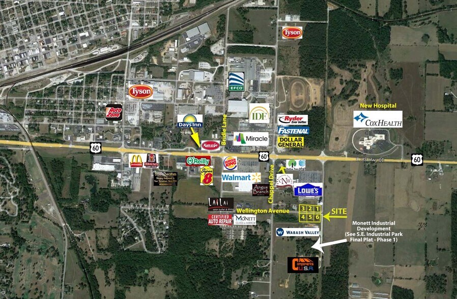 900 E. Hwy 60, MO 65708 Directly behind Lowes on Wellington