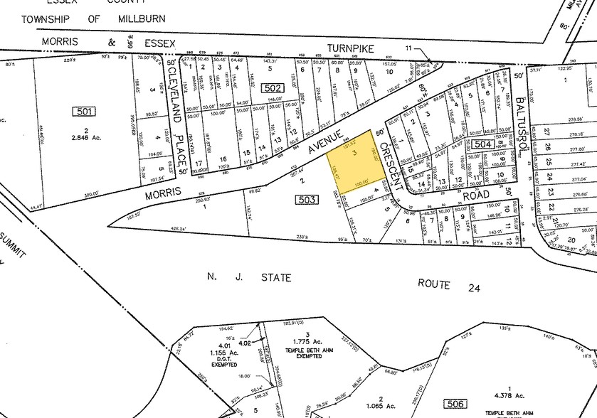 649 Morris Ave, Springfield, NJ for lease - Plat Map - Image 2 of 3