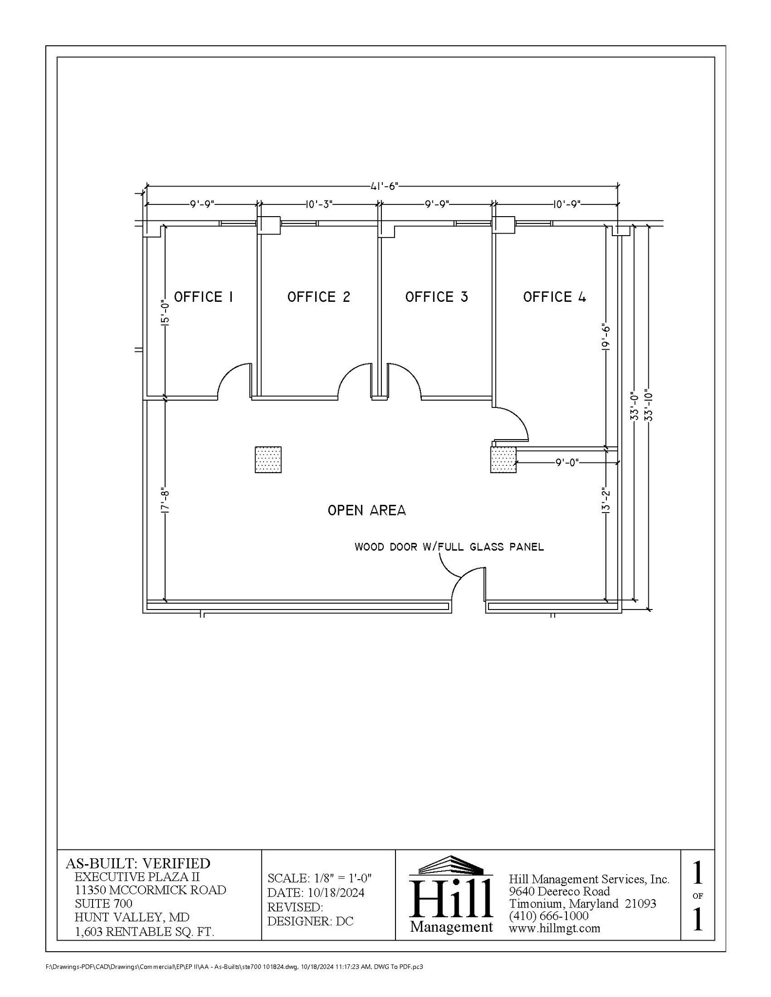 11350 McCormick Rd, Hunt Valley, MD for lease Floor Plan- Image 1 of 1