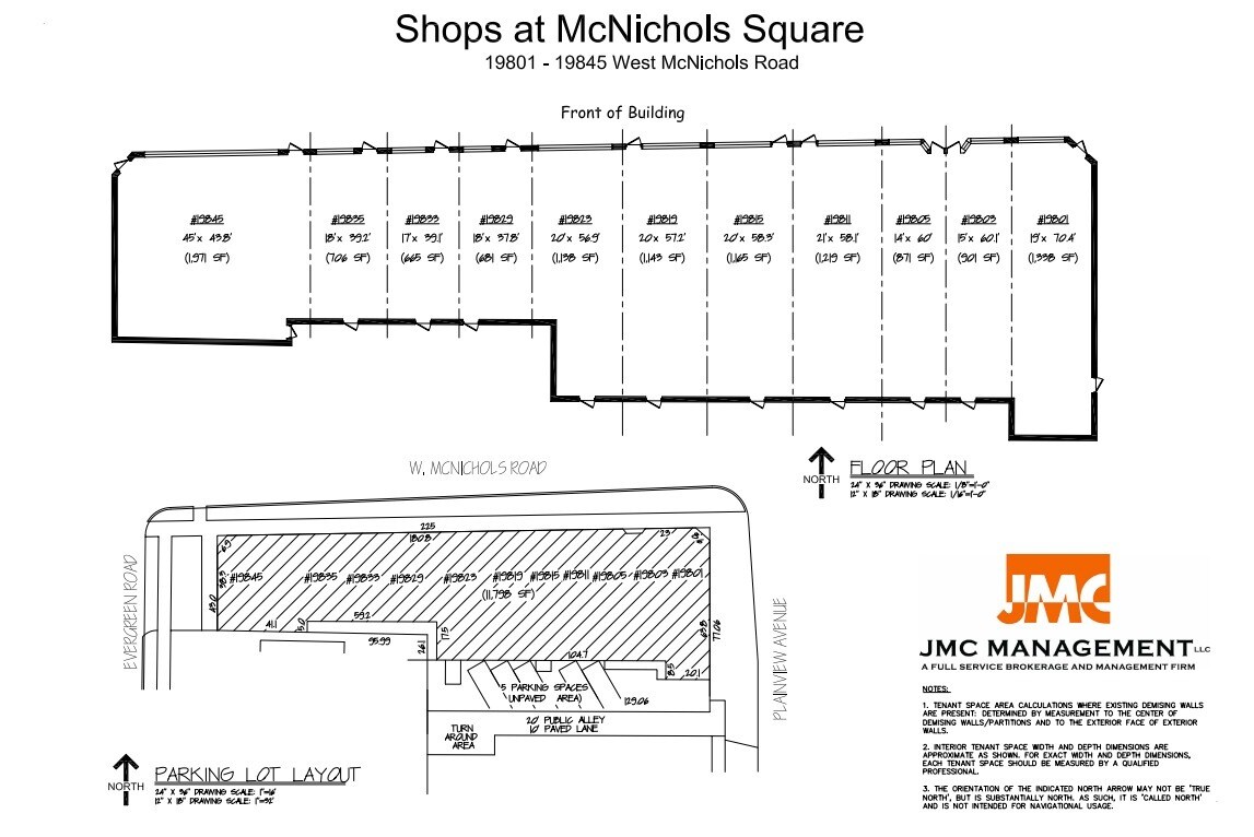 19801-19845 W McNichols Rd, Detroit, MI for lease Floor Plan- Image 1 of 1