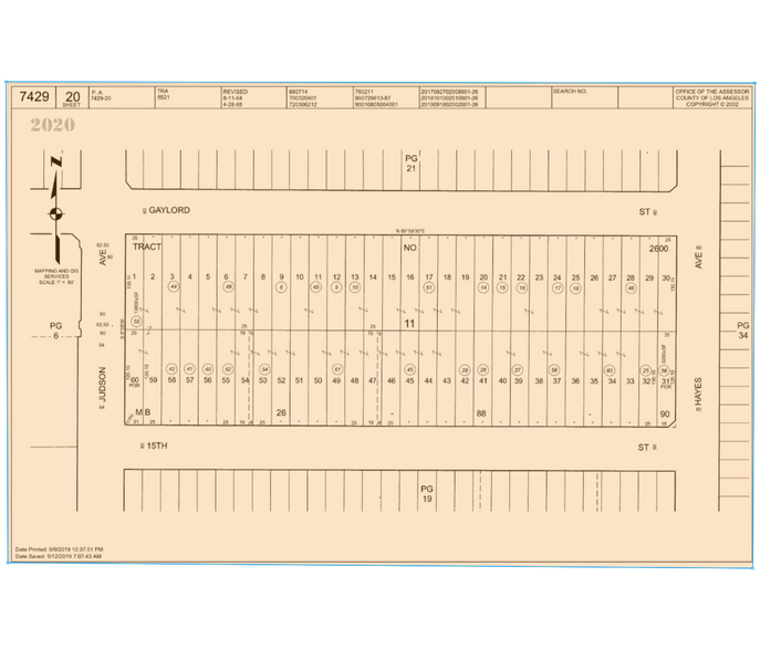2144-2164 W Gaylord St, Long Beach, CA for sale - Plat Map - Image 2 of 2
