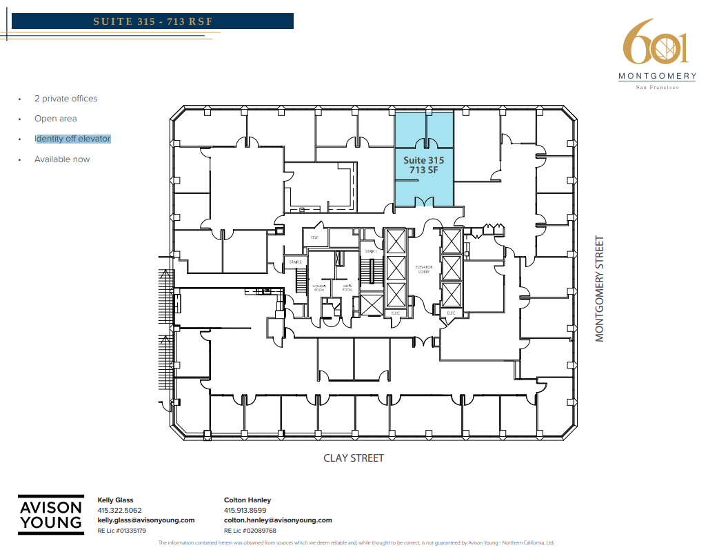 601 Montgomery St, San Francisco, CA for lease Floor Plan- Image 1 of 1