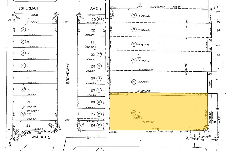 101-111 W Walnut St, Gardena, CA for sale Plat Map- Image 1 of 1
