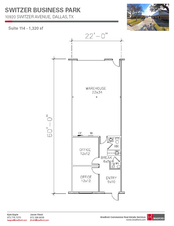 10930 Switzer Ave, Dallas, TX for lease Floor Plan- Image 1 of 1