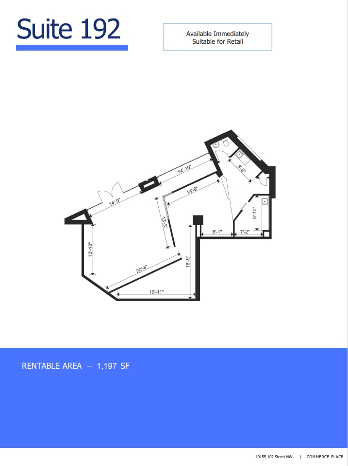 10155 102nd St NW, Edmonton, AB for lease Floor Plan- Image 1 of 1