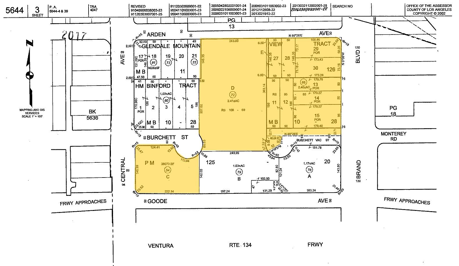 801 N Brand Blvd, Glendale, CA for sale Plat Map- Image 1 of 1