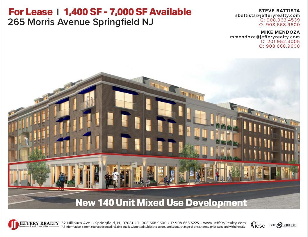 265 Morris Ave, Springfield, NJ for lease Building Photo- Image 1 of 4