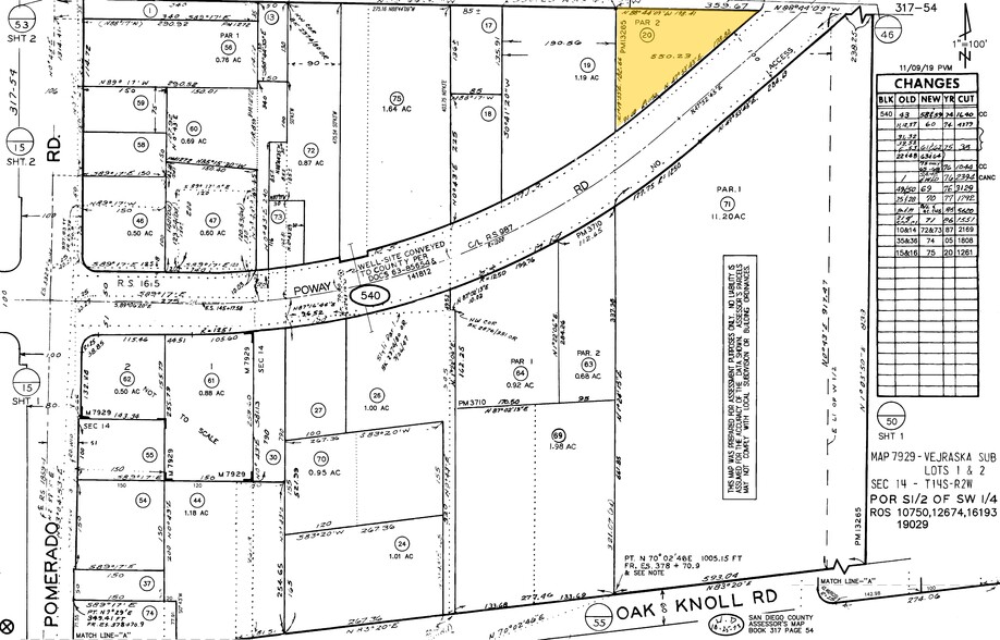 12538 Poway Rd, Poway, CA for lease - Plat Map - Image 2 of 2