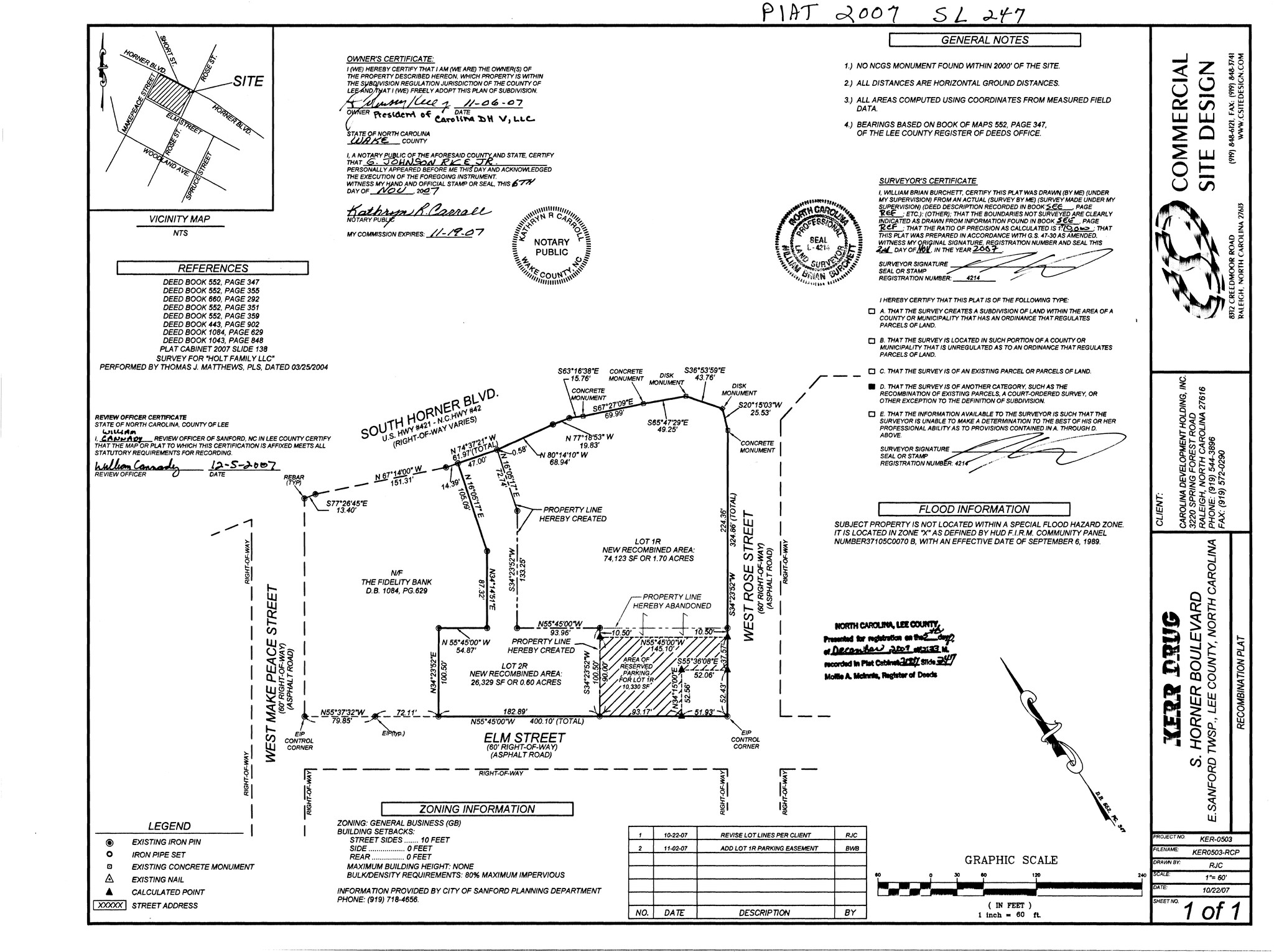 1024 S Horner Blvd, Sanford, NC for lease Site Plan- Image 1 of 1