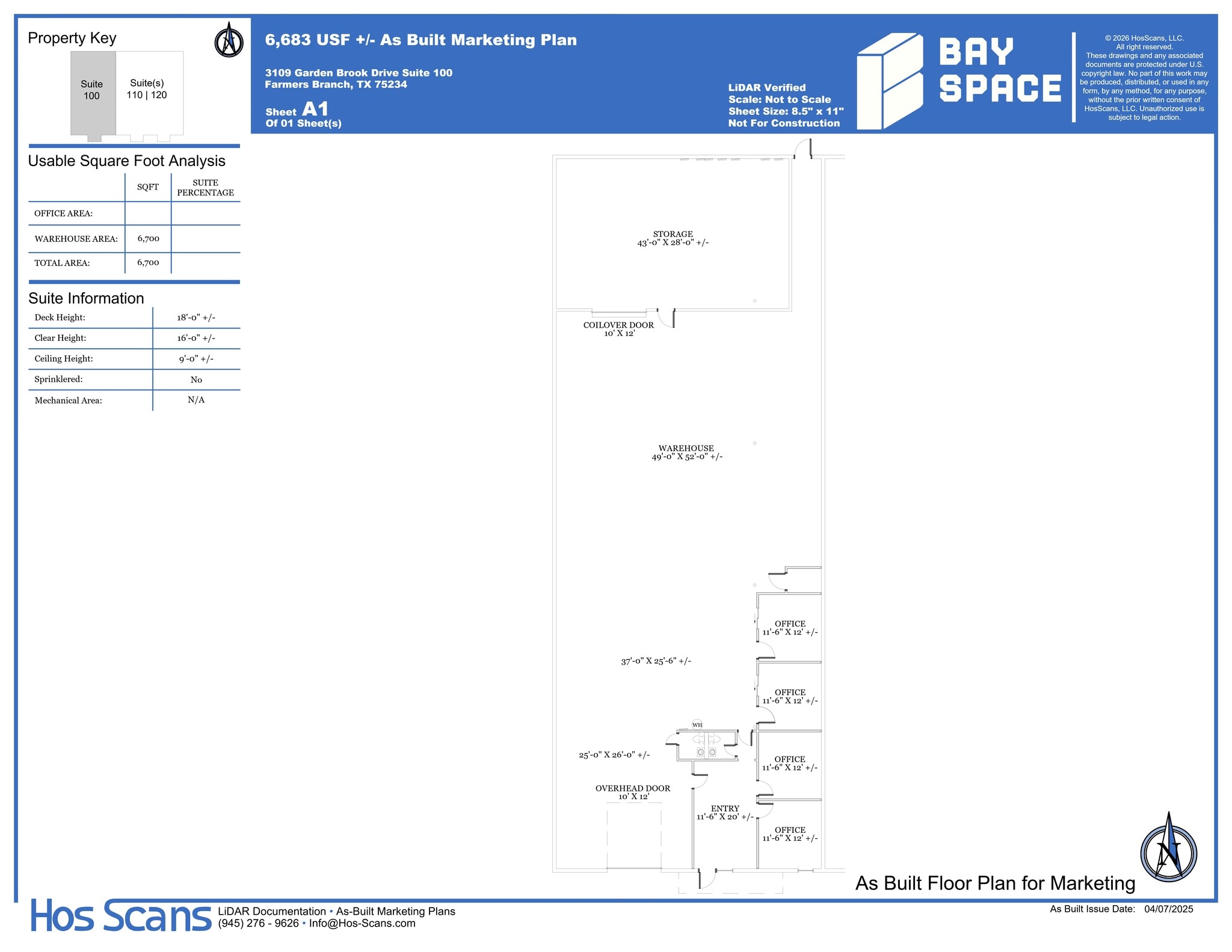 3109 Garden Brook Dr, Farmers Branch, TX for lease Site Plan- Image 1 of 1