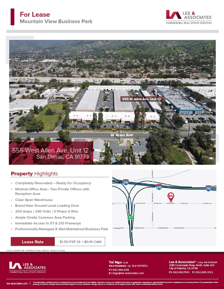 555 W Allen Ave, San Dimas, CA for lease Building Photo- Image 1 of 5