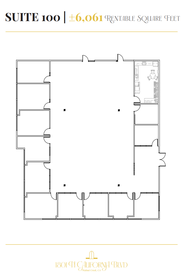 1801 N California Blvd, Walnut Creek, CA for lease Floor Plan- Image 1 of 1