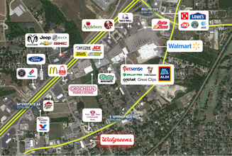 6-20 E Springfield Rd, Sullivan, MO - aerial  map view