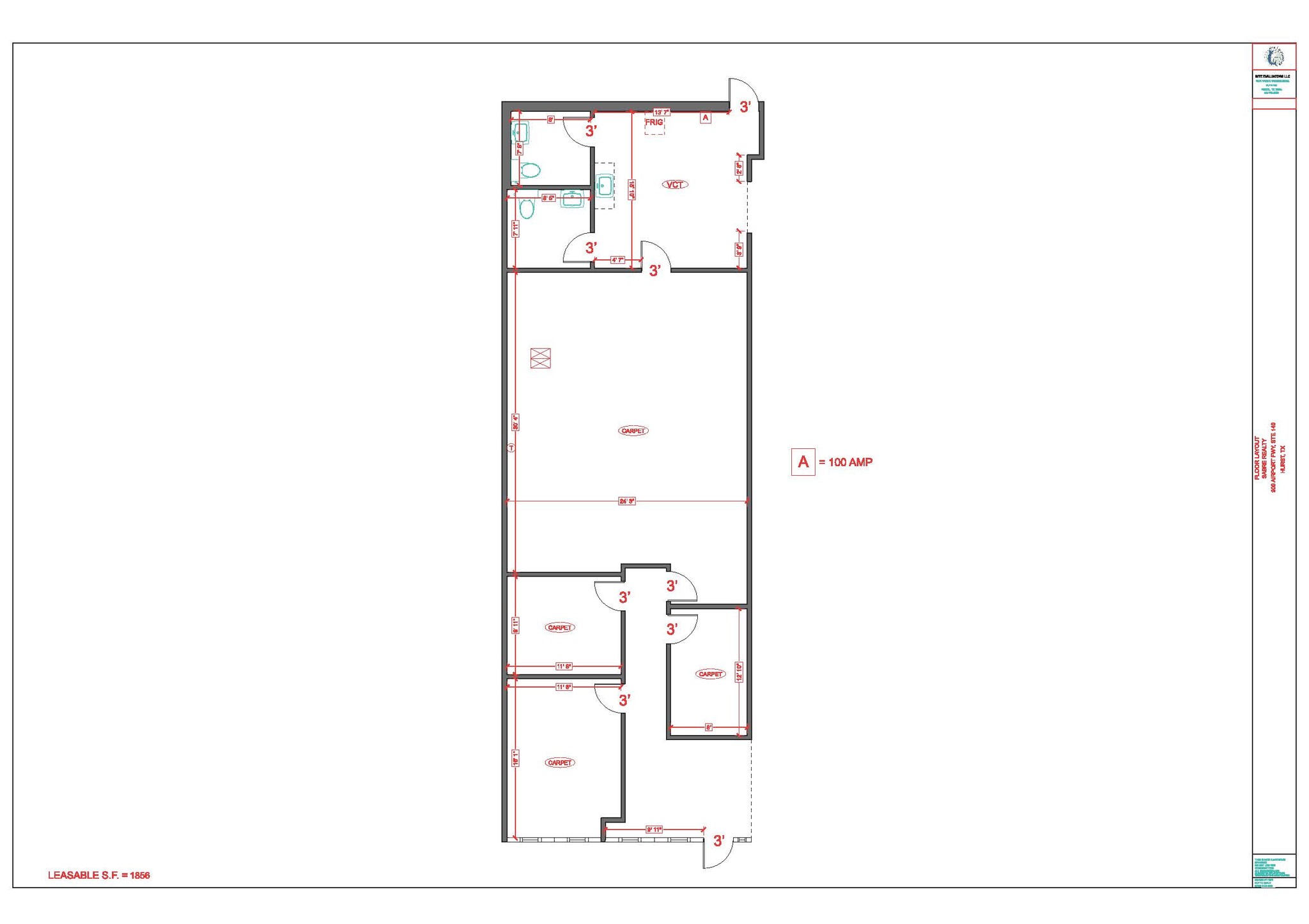 900 W Airport Fwy, Hurst, TX for lease Floor Plan- Image 1 of 2