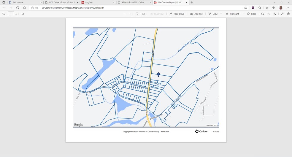 451-453 Route 206, Newton, NJ for sale - Plat Map - Image 1 of 1